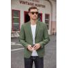 imageCOOFANDY Mens Casual Blazer Two Button Sport Coats Lightweight Printed Lining Suit JacketArmy Green