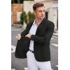 imageCOOFANDY Mens Casual Blazer Two Button Sport Coats Lightweight Printed Lining Suit JacketBlack