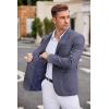 imageCOOFANDY Mens Casual Blazer Two Button Sport Coats Lightweight Printed Lining Suit JacketBlue