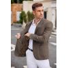 imageCOOFANDY Mens Casual Blazer Two Button Sport Coats Lightweight Printed Lining Suit JacketBrown