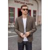 imageCOOFANDY Mens Casual Blazer Two Button Sport Coats Lightweight Printed Lining Suit JacketBrown
