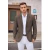 imageCOOFANDY Mens Casual Blazer Two Button Sport Coats Lightweight Printed Lining Suit JacketBrown