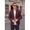 imageCOOFANDY Mens Casual Blazer Two Button Sport Coats Lightweight Printed Lining Suit JacketDark Red