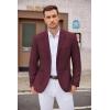 imageCOOFANDY Mens Casual Blazer Two Button Sport Coats Lightweight Printed Lining Suit JacketDark Red