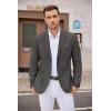 imageCOOFANDY Mens Casual Blazer Two Button Sport Coats Lightweight Printed Lining Suit JacketDeep Grey