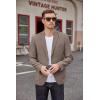 imageCOOFANDY Mens Casual Blazer Two Button Sport Coats Lightweight Printed Lining Suit JacketKhaki