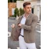 imageCOOFANDY Mens Casual Blazer Two Button Sport Coats Lightweight Printed Lining Suit JacketKhaki