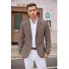 imageCOOFANDY Mens Casual Blazer Two Button Sport Coats Lightweight Printed Lining Suit JacketKhaki