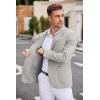 imageCOOFANDY Mens Casual Blazer Two Button Sport Coats Lightweight Printed Lining Suit JacketLight Grey