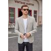 imageCOOFANDY Mens Casual Blazer Two Button Sport Coats Lightweight Printed Lining Suit JacketLight Grey