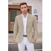 imageCOOFANDY Mens Casual Blazer Two Button Sport Coats Lightweight Printed Lining Suit JacketLight Khaki