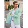 imageCOOFANDY Mens Casual Blazer Two Button Sport Coats Lightweight Printed Lining Suit JacketMint Green
