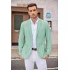 imageCOOFANDY Mens Casual Blazer Two Button Sport Coats Lightweight Printed Lining Suit JacketMint Green