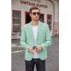 imageCOOFANDY Mens Casual Blazer Two Button Sport Coats Lightweight Printed Lining Suit JacketMint Green