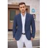 imageCOOFANDY Mens Casual Blazer Two Button Sport Coats Lightweight Printed Lining Suit JacketNavy Blue