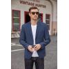imageCOOFANDY Mens Casual Blazer Two Button Sport Coats Lightweight Printed Lining Suit JacketNavy Blue