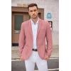 imageCOOFANDY Mens Casual Blazer Two Button Sport Coats Lightweight Printed Lining Suit JacketPink
