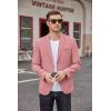 imageCOOFANDY Mens Casual Blazer Two Button Sport Coats Lightweight Printed Lining Suit JacketPink