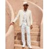 imageCOOFANDY Mens Casual Cotton Linen Blazer Lightweight Linen Sport Coat Two Button Suit JacketBeige