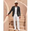 imageCOOFANDY Mens Casual Cotton Linen Blazer Lightweight Linen Sport Coat Two Button Suit JacketBlack