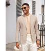 imageCOOFANDY Mens Casual Cotton Linen Blazer Lightweight Linen Sport Coat Two Button Suit JacketKhaki