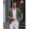 imageCOOFANDY Mens Casual Knit Blazer Slim Fit Lightweight Sport Coat Stretch Two Button Suit JacketArmy Green