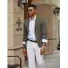 imageCOOFANDY Mens Casual Knit Blazer Slim Fit Lightweight Sport Coat Stretch Two Button Suit JacketArmy Green
