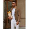 imageCOOFANDY Mens Casual Knit Blazer Slim Fit Lightweight Sport Coat Stretch Two Button Suit JacketBrown