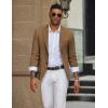 imageCOOFANDY Mens Casual Knit Blazer Slim Fit Lightweight Sport Coat Stretch Two Button Suit JacketBrown