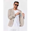 imageCOOFANDY Mens Casual Knit Blazer Slim Fit Lightweight Sport Coat Stretch Two Button Suit JacketKhaki