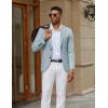 imageCOOFANDY Mens Casual Knit Blazer Slim Fit Lightweight Sport Coat Stretch Two Button Suit JacketLight Blue