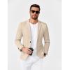 imageCOOFANDY Mens Casual Knit Blazer Slim Fit Lightweight Sport Coat Stretch Two Button Suit JacketLight Khaki
