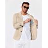 imageCOOFANDY Mens Casual Knit Blazer Slim Fit Lightweight Sport Coat Stretch Two Button Suit JacketLight Khaki