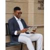 imageCOOFANDY Mens Casual Knit Blazer Slim Fit Lightweight Sport Coat Stretch Two Button Suit JacketNavy Blue
