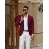 imageCOOFANDY Mens Casual Knit Blazer Slim Fit Lightweight Sport Coat Stretch Two Button Suit JacketWine Red