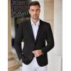 imageCOOFANDY Mens Casual Knit Blazer Stretch Slim Fit Sport Coat Two Button Lightweight Suit JacketsBlack