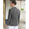 imageCOOFANDY Mens Casual Knit Blazer Stretch Slim Fit Sport Coat Two Button Lightweight Suit JacketsDark Grey