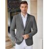 imageCOOFANDY Mens Casual Knit Blazer Stretch Slim Fit Sport Coat Two Button Lightweight Suit JacketsDark Grey