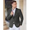 imageCOOFANDY Mens Casual Knit Blazer Stretch Slim Fit Sport Coat Two Button Lightweight Suit JacketsDark Heather Grey