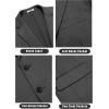 imageCOOFANDY Mens Casual Knit Blazer Stretch Slim Fit Sport Coat Two Button Lightweight Suit JacketsDark Heather Grey