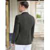 imageCOOFANDY Mens Casual Knit Blazer Stretch Slim Fit Sport Coat Two Button Lightweight Suit JacketsDark Heather Grey