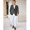 imageCOOFANDY Mens Casual Knit Blazer Stretch Slim Fit Sport Coat Two Button Lightweight Suit JacketsDark Heather Grey