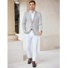 imageCOOFANDY Mens Casual Knit Blazer Stretch Slim Fit Sport Coat Two Button Lightweight Suit JacketsLight Heather Grey