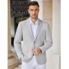 imageCOOFANDY Mens Casual Knit Blazer Stretch Slim Fit Sport Coat Two Button Lightweight Suit JacketsLight Heather Grey
