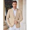 imageCOOFANDY Mens Casual Knit Blazer Stretch Slim Fit Sport Coat Two Button Lightweight Suit JacketsLight Khaki
