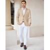 imageCOOFANDY Mens Casual Knit Blazer Stretch Slim Fit Sport Coat Two Button Lightweight Suit JacketsLight Khaki