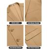 imageCOOFANDY Mens Casual Knit Blazer Stretch Slim Fit Sport Coat Two Button Lightweight Suit JacketsLight Tan