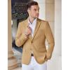 imageCOOFANDY Mens Casual Knit Blazer Stretch Slim Fit Sport Coat Two Button Lightweight Suit JacketsLight Tan