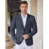 imageCOOFANDY Mens Casual Knit Blazer Stretch Slim Fit Sport Coat Two Button Lightweight Suit JacketsNavy Blue