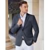 imageCOOFANDY Mens Casual Knit Blazer Stretch Slim Fit Sport Coat Two Button Lightweight Suit JacketsNavy Blue